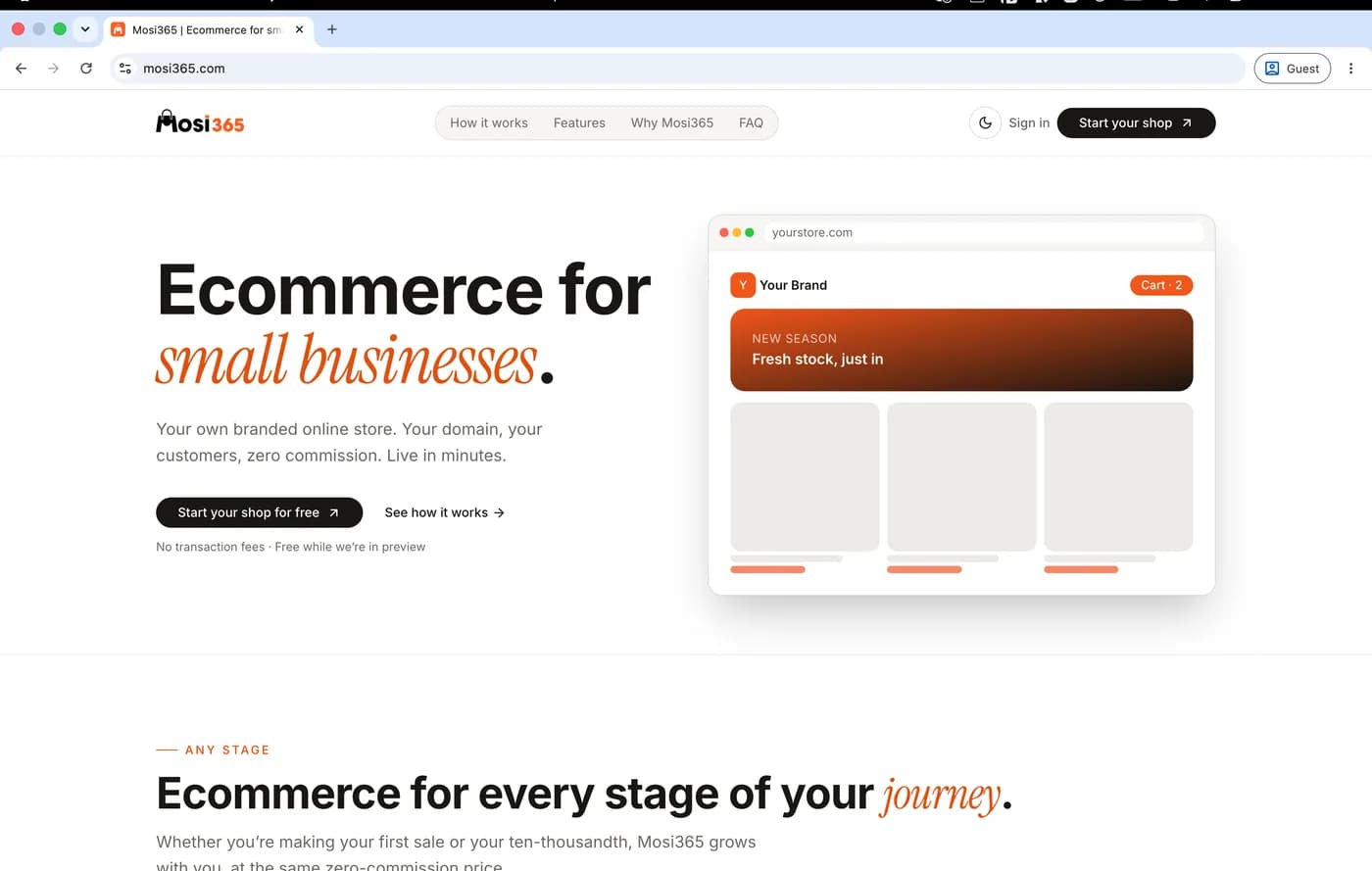 Mosi365 product screenshot