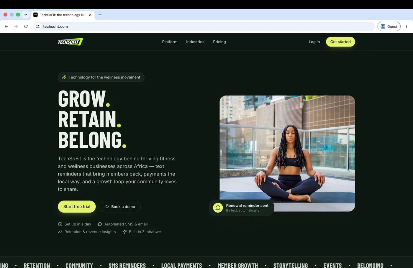 TechSoFit product screenshot
