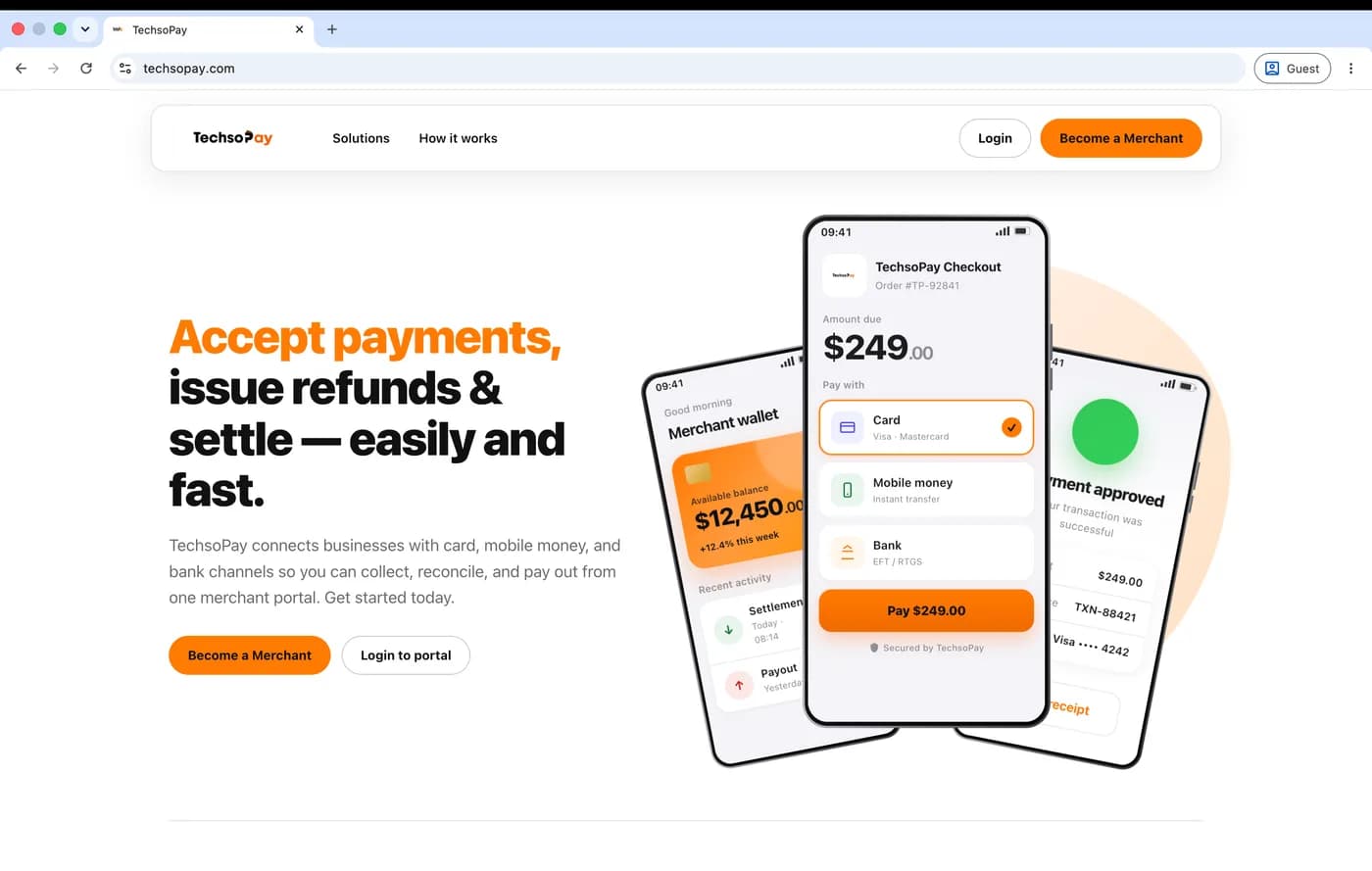 TechsoPay product screenshot